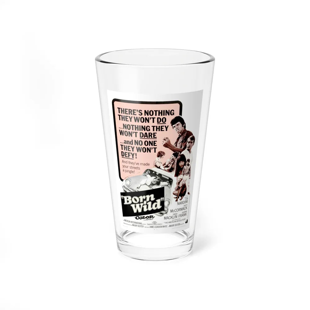 BORN WILD 1968 Movie Poster - Pint Glass 16oz-16oz-Go Mug Yourself