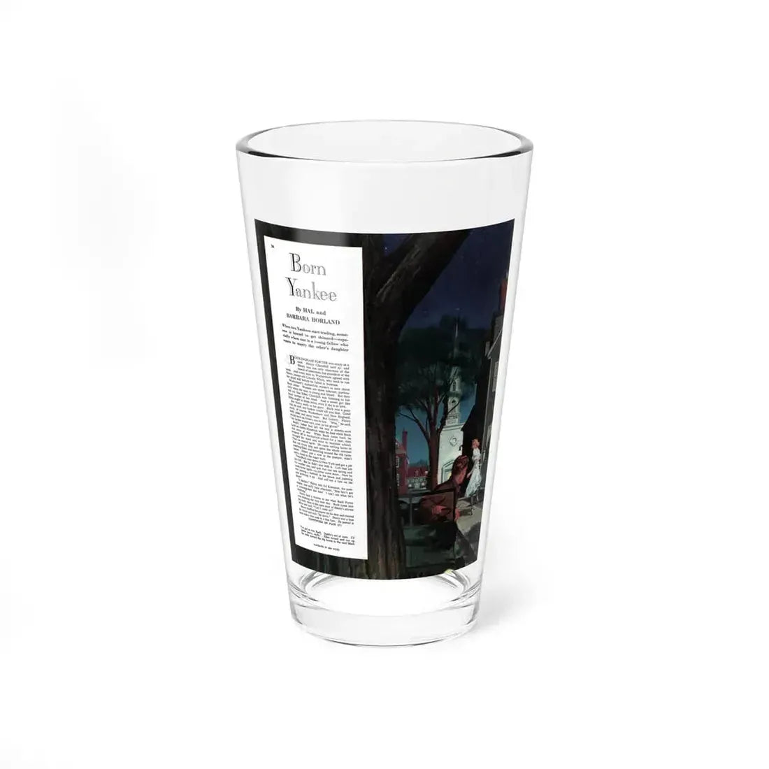 Born Yankee, Collier's, March 12, 1949 (Magazine Illustration) Pint Glass 16oz 16oz - Go Mug Yourself