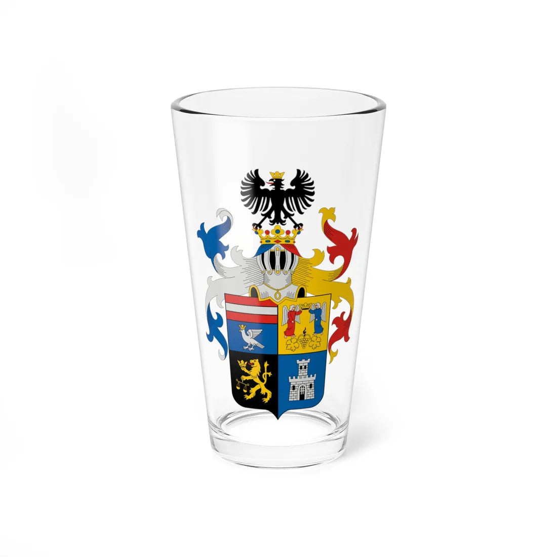 Borsod-Abaúj-Zemplén departemento blazono (Hungary) (Coat of Arms) Pint Glass 16oz 16oz - Go Mug Yourself