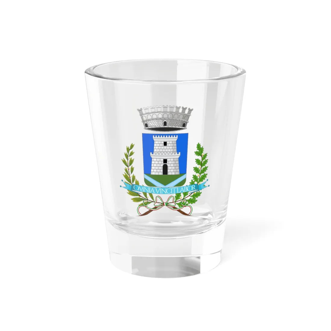 Borzonasca-Stemma (Italy) (Coat of Arms) Shot Glass 1.5oz 1.5oz - Go Mug Yourself
