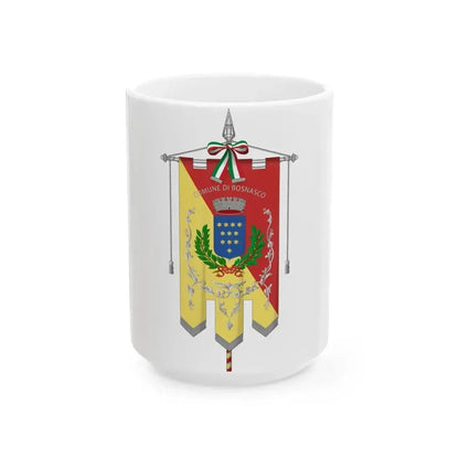Bosnasco-Gonfalone (Italy) White Coffee Mug 15oz - Go Mug Yourself