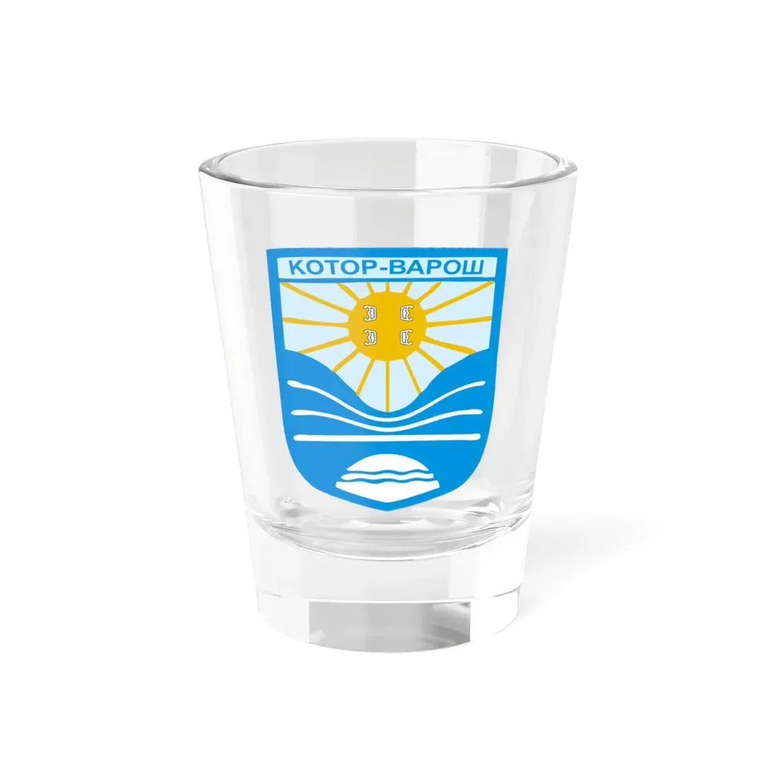 Котор-Варош грб (Bosnia and Herzegovina) (Coat of Arms) Shot Glass 1.5oz 1.5oz - Go Mug Yourself