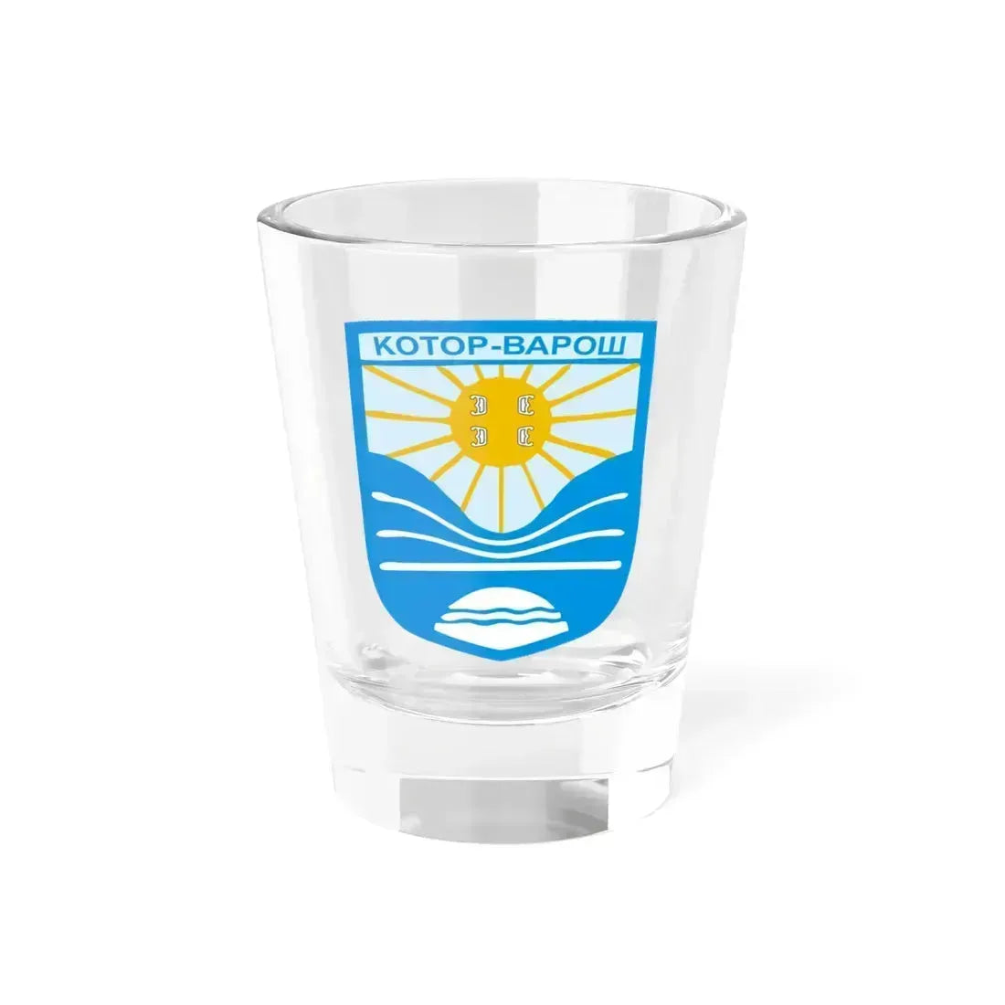 Котор-Варош грб (Bosnia and Herzegovina) (Coat of Arms) Shot Glass 1.5oz 1.5oz - Go Mug Yourself