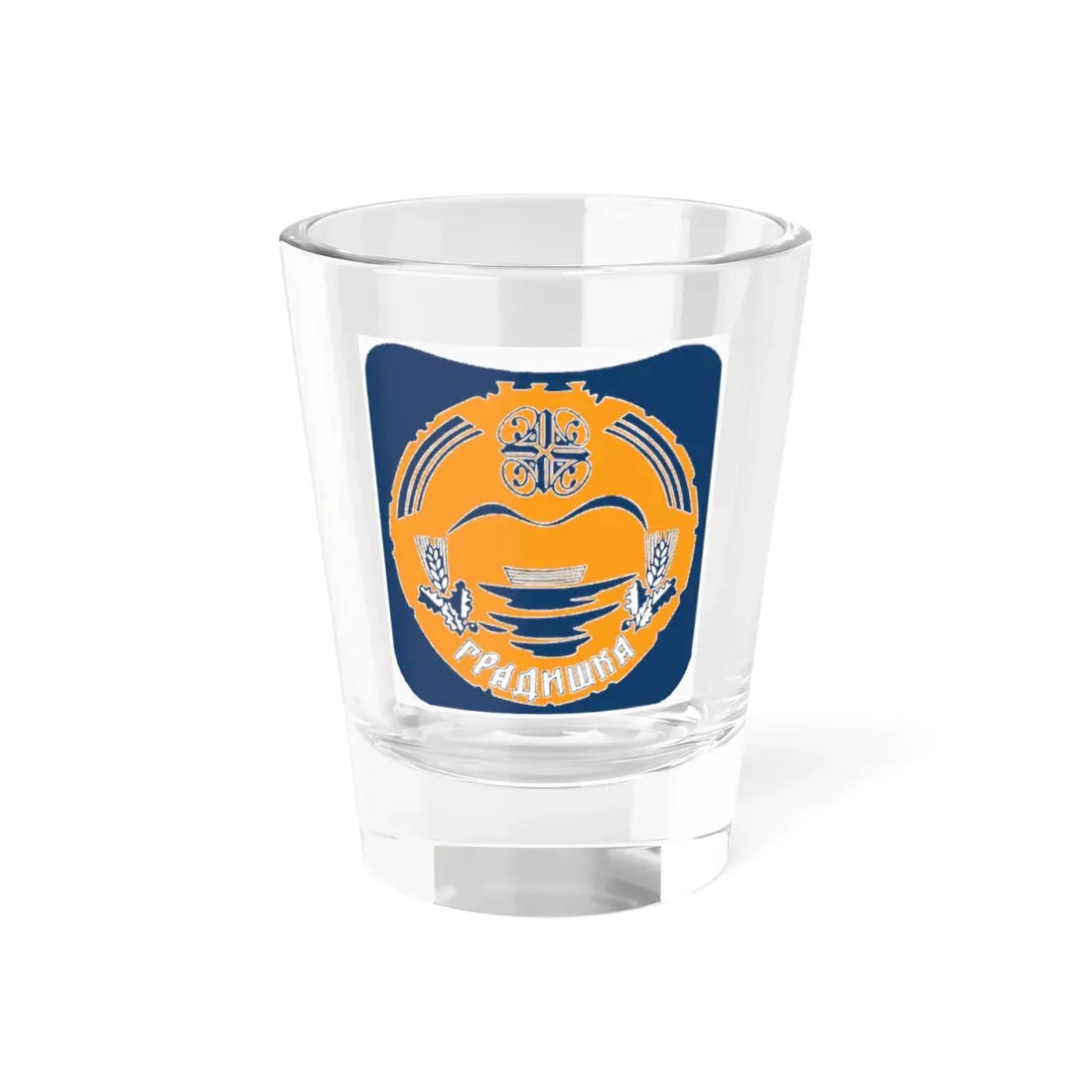 Грб Градишке (Bosnia and Herzegovina) (Coat of Arms) Shot Glass 1.5oz 1.5oz - Go Mug Yourself