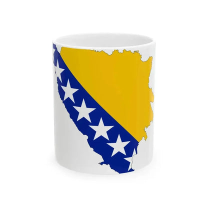 Bosnia and Herzegovina-Flagmap (Bosnia and Herzegovina) White Coffee Mug 11oz - Go Mug Yourself