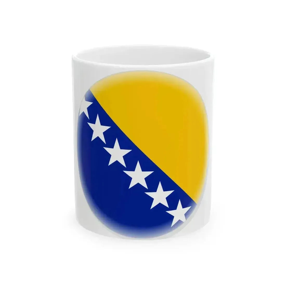 Bosnia and Herzegovina roundel (Bosnia and Herzegovina) White Coffee Mug 11oz - Go Mug Yourself