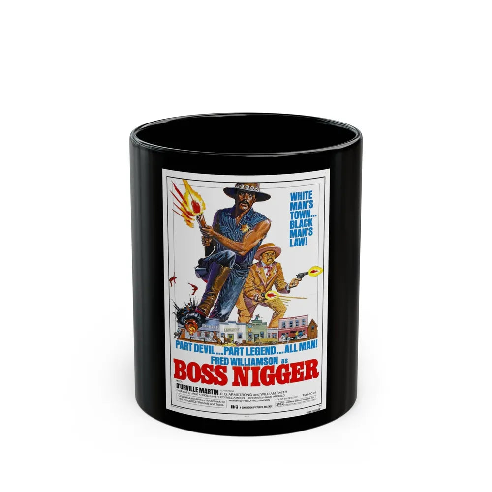 BOSS NIGGER 1974 Movie Poster - Black Coffee Mug-11oz-Go Mug Yourself