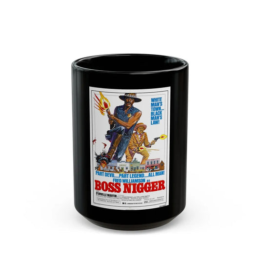 BOSS NIGGER 1974 Movie Poster - Black Coffee Mug-15oz-Go Mug Yourself