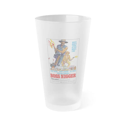 BOSS NIGGER 1974 Movie Poster - Frosted Pint Glass 16oz-16oz-Frosted-Go Mug Yourself