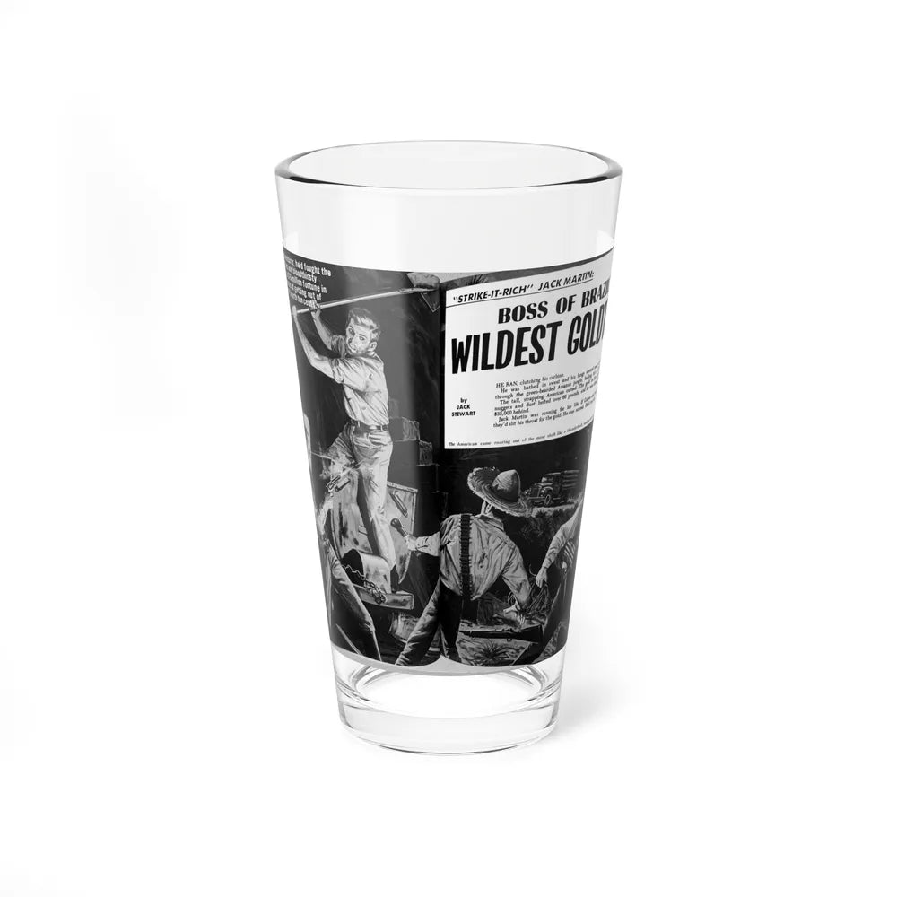 Boss of Brazil's Wildest Goldtown, For Men Only, June 1965 (Magazine Illustration) Pint Glass 16oz-16oz-Go Mug Yourself