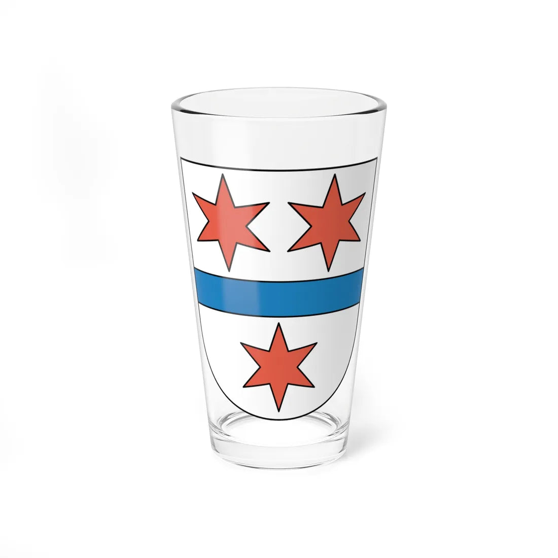 Bossikon coat of arms (Switzerland) (Coat of Arms) Pint Glass 16oz 16oz - Go Mug Yourself