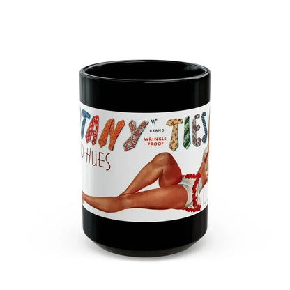 Botany Ties ad, Collier's, June 8, 1946 - Black Coffee Mug 15oz - Go Mug Yourself