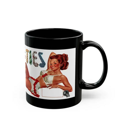 Botany Ties ad, Collier's, June 8, 1946 - Black Coffee Mug - Go Mug Yourself