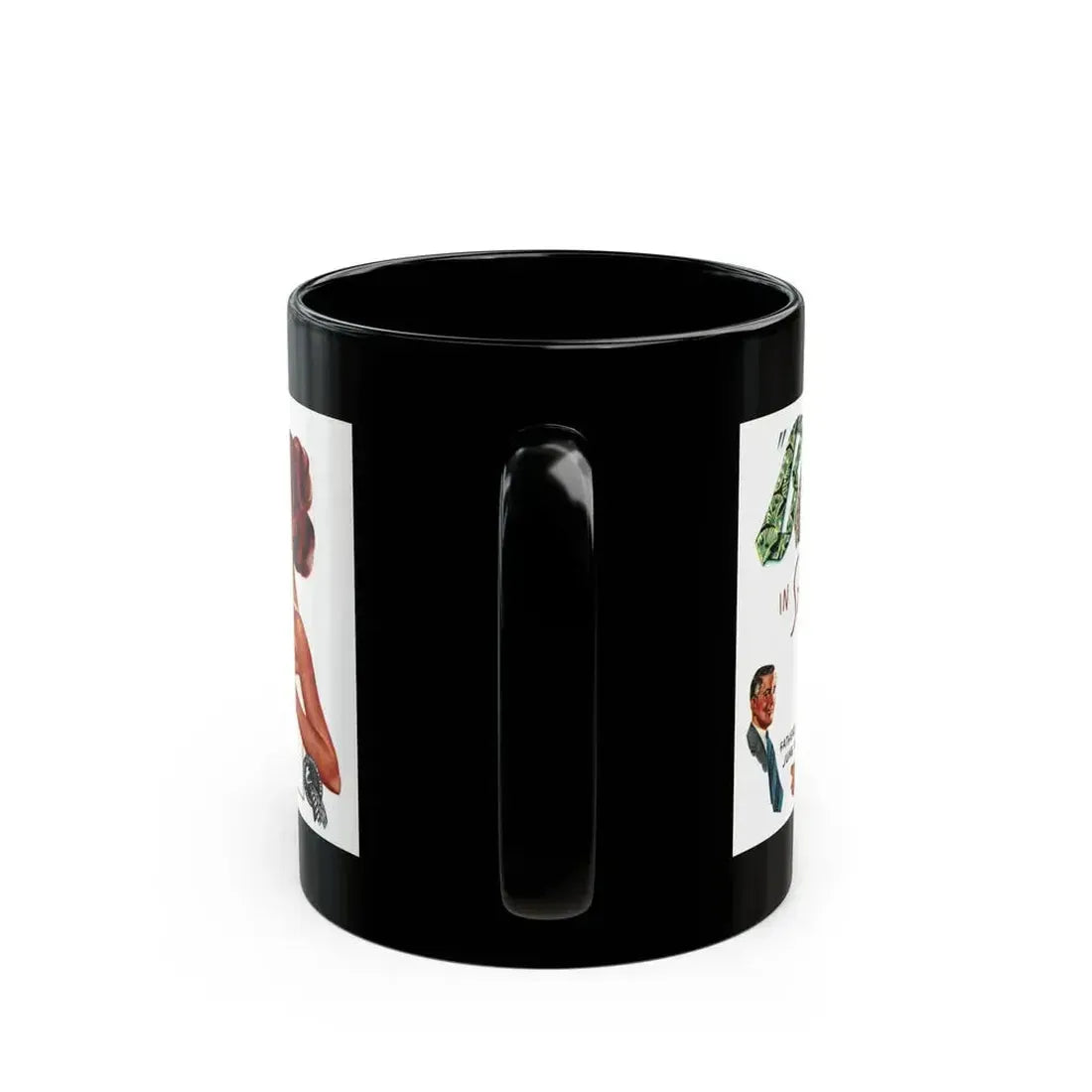 Botany Ties ad, Collier's, June 8, 1946 - Black Coffee Mug - Go Mug Yourself