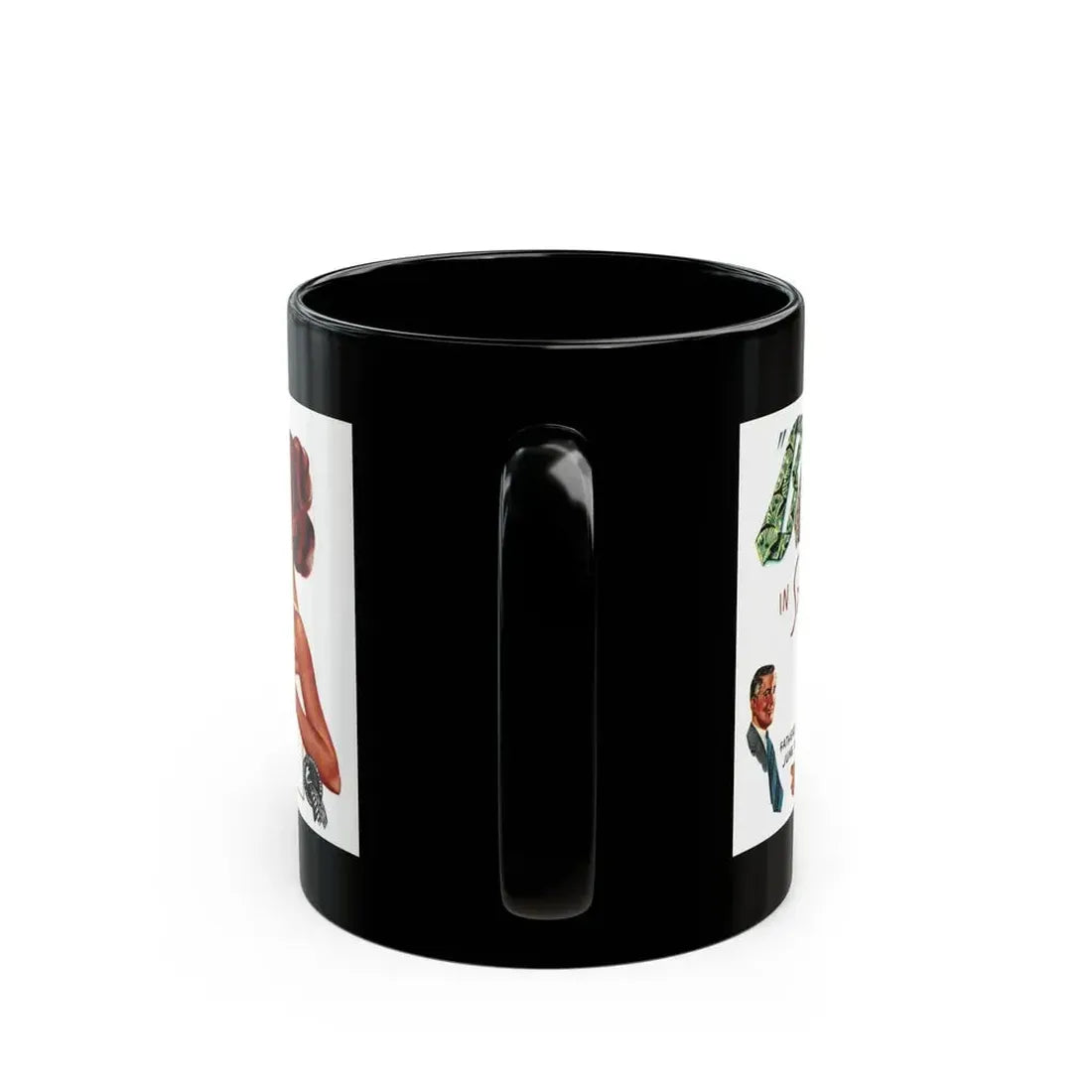 Botany Ties ad, Collier's, June 8, 1946 - Black Coffee Mug - Go Mug Yourself