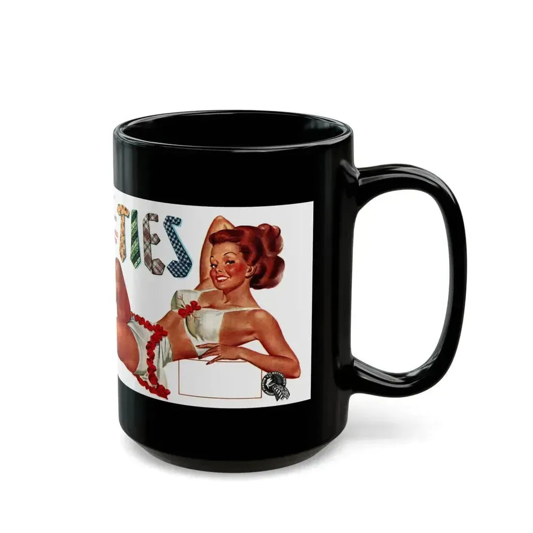 Botany Ties ad, Collier's, June 8, 1946 - Black Coffee Mug - Go Mug Yourself