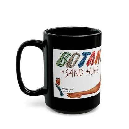 Botany Ties ad, Collier's, June 8, 1946 - Black Coffee Mug - Go Mug Yourself