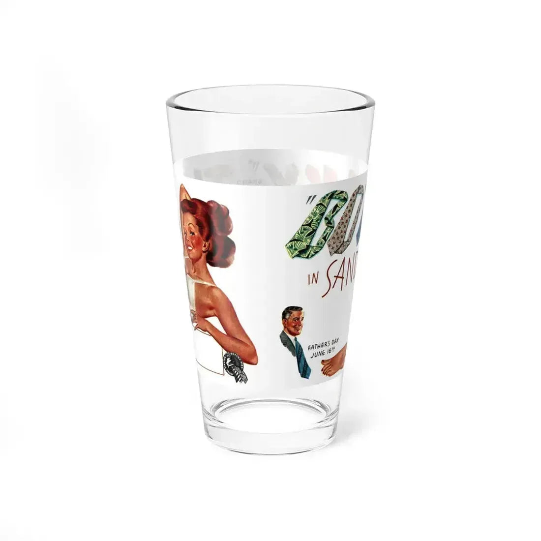 Botany Ties ad, Collier's, June 8, 1946 (Magazine Illustration) Pint Glass 16oz - Go Mug Yourself