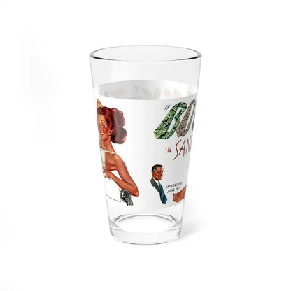 Botany Ties ad, Collier's, June 8, 1946 (Magazine Illustration) Pint Glass 16oz - Go Mug Yourself