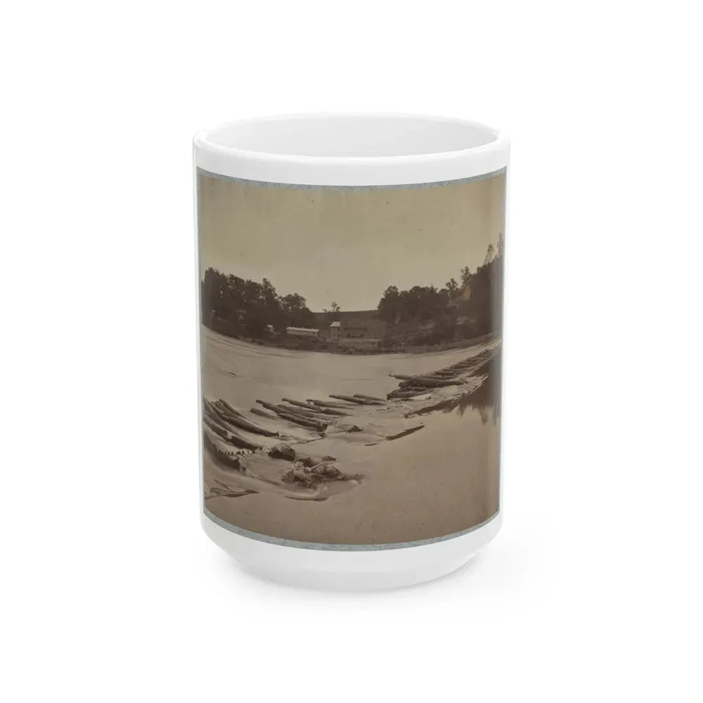 Boteler's Ford, Potomac River Near Shepherdstown. Point At Which Confederate Army Crossed After Battle Of Antietam (U.S. Civil War) White Coffee Mug 15oz - Go Mug Yourself