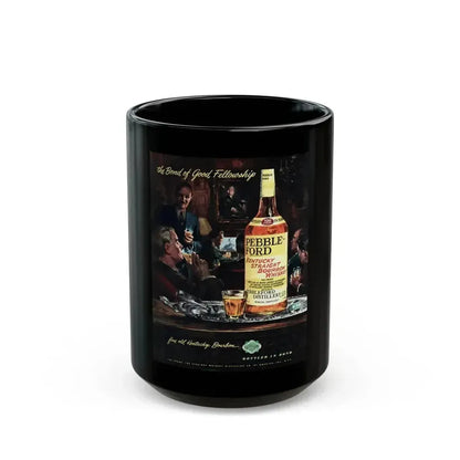 Botled In Bond advertisement, Collier's, December 17, 1949 - Black Coffee Mug 15oz - Go Mug Yourself