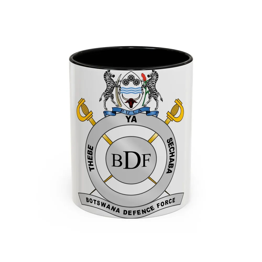 Botswana Defence Force - Accent Coffee Mug-11oz-Black-Go Mug Yourself