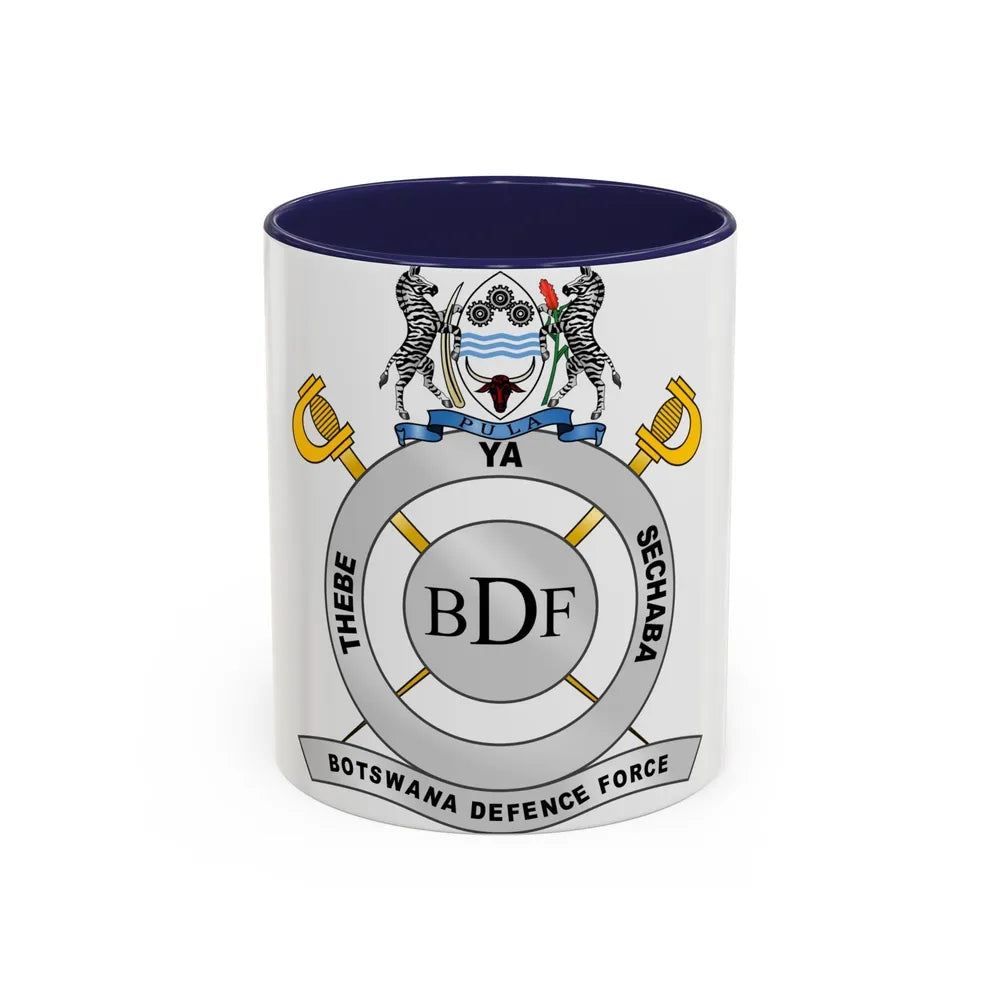 Botswana Defence Force - Accent Coffee Mug-11oz-Navy-Go Mug Yourself