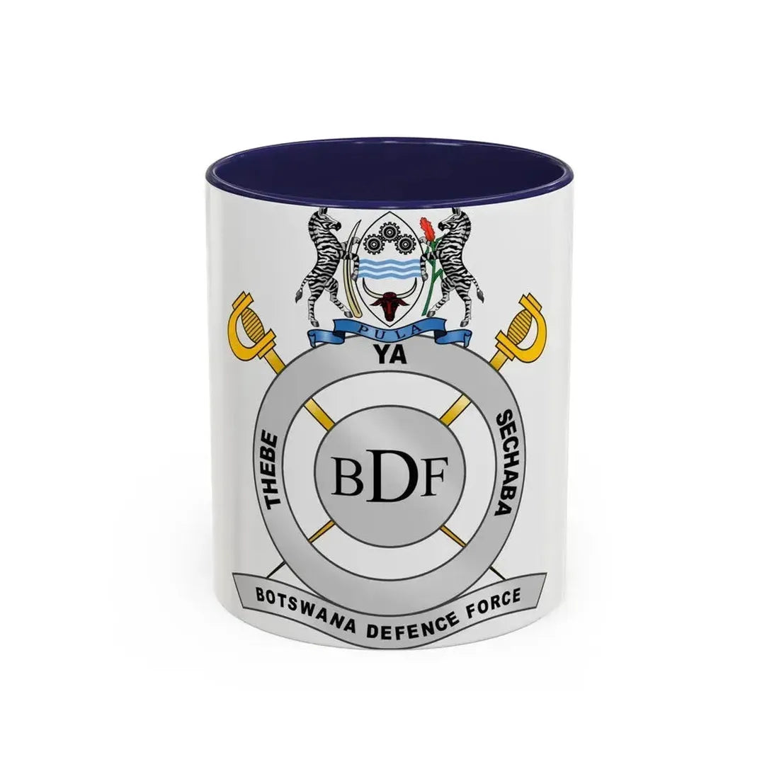Botswana Defence Force - Accent Coffee Mug 11oz Navy - Go Mug Yourself