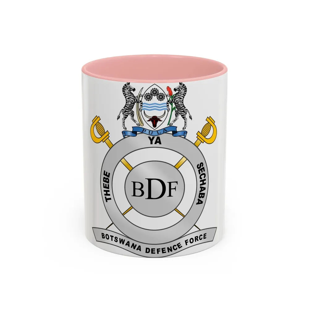 Botswana Defence Force - Accent Coffee Mug-11oz-Pink-Go Mug Yourself