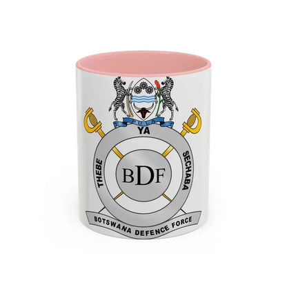 Botswana Defence Force - Accent Coffee Mug 11oz Pink - Go Mug Yourself