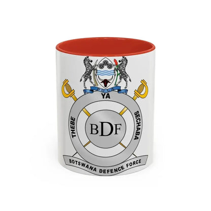 Botswana Defence Force - Accent Coffee Mug 11oz Red - Go Mug Yourself