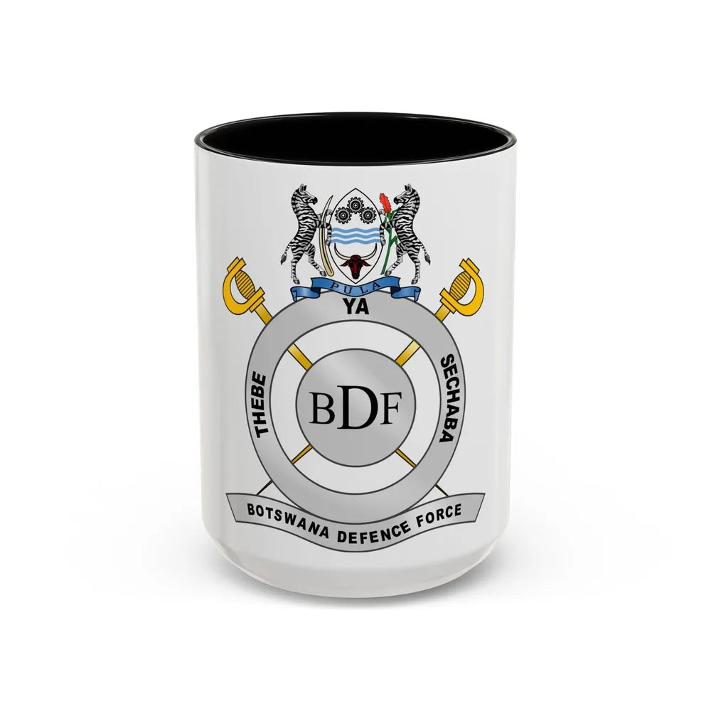 Botswana Defence Force - Accent Coffee Mug-15oz-Black-Go Mug Yourself