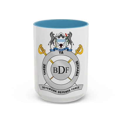 Botswana Defence Force - Accent Coffee Mug 15oz Light Blue - Go Mug Yourself