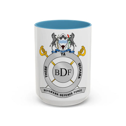 Botswana Defence Force - Accent Coffee Mug-15oz-Light Blue-Go Mug Yourself