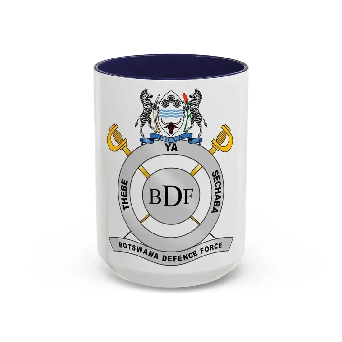 Botswana Defence Force - Accent Coffee Mug 15oz Navy - Go Mug Yourself