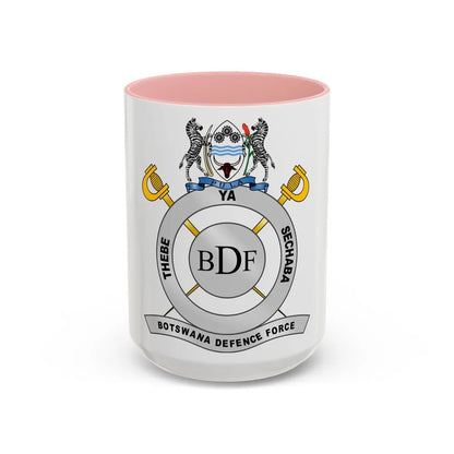 Botswana Defence Force - Accent Coffee Mug-15oz-Pink-Go Mug Yourself