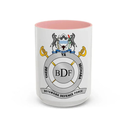 Botswana Defence Force - Accent Coffee Mug 15oz Pink - Go Mug Yourself