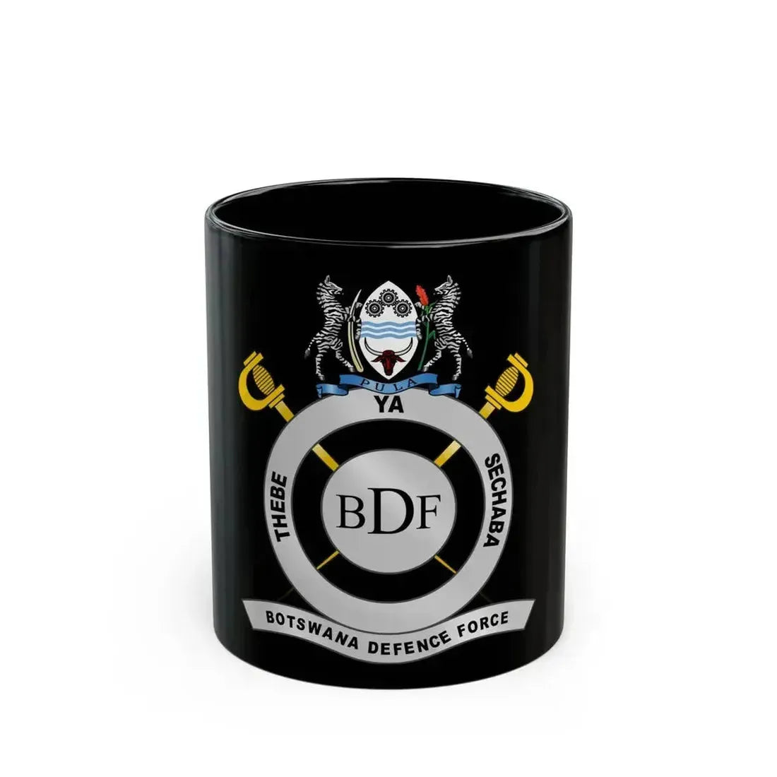 Botswana Defence Force - Black Coffee Mug 11oz - Go Mug Yourself