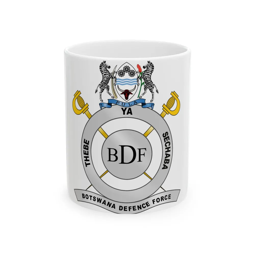 Botswana Defence Force - White Coffee Mug-11oz-Go Mug Yourself