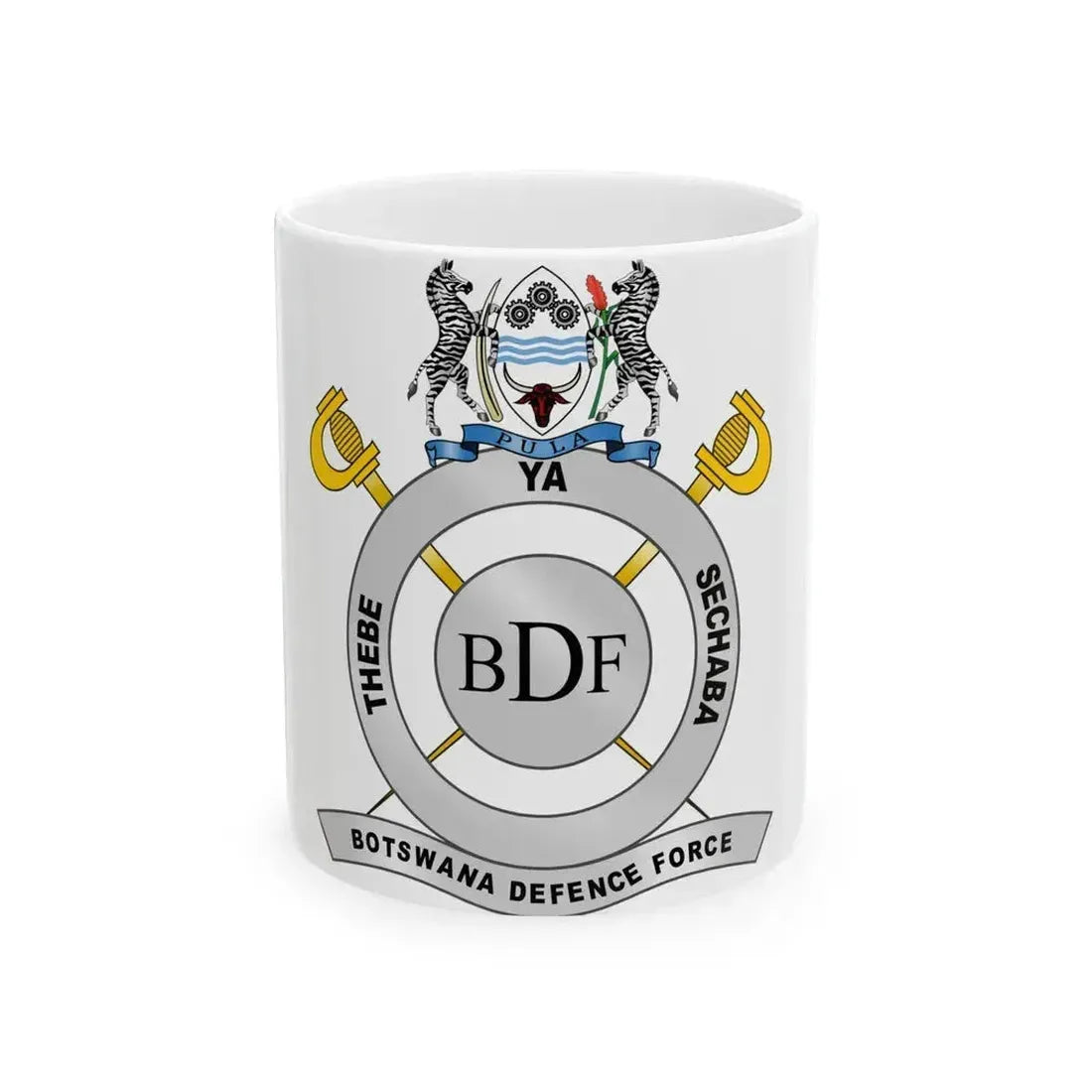 Botswana Defence Force - White Coffee Mug 11oz - Go Mug Yourself