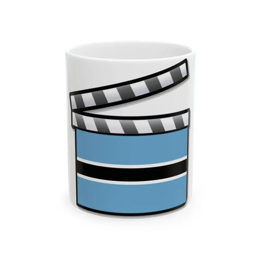 Botswana film clapperboard (Botswana) White Coffee Mug 11oz - Go Mug Yourself