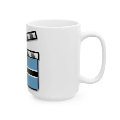 Botswana film clapperboard (Botswana) White Coffee Mug - Go Mug Yourself
