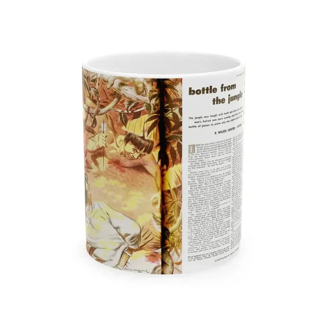 Bottle From The Jungle, Man Junior, October 1951 - White Coffee Mug 11oz - Go Mug Yourself