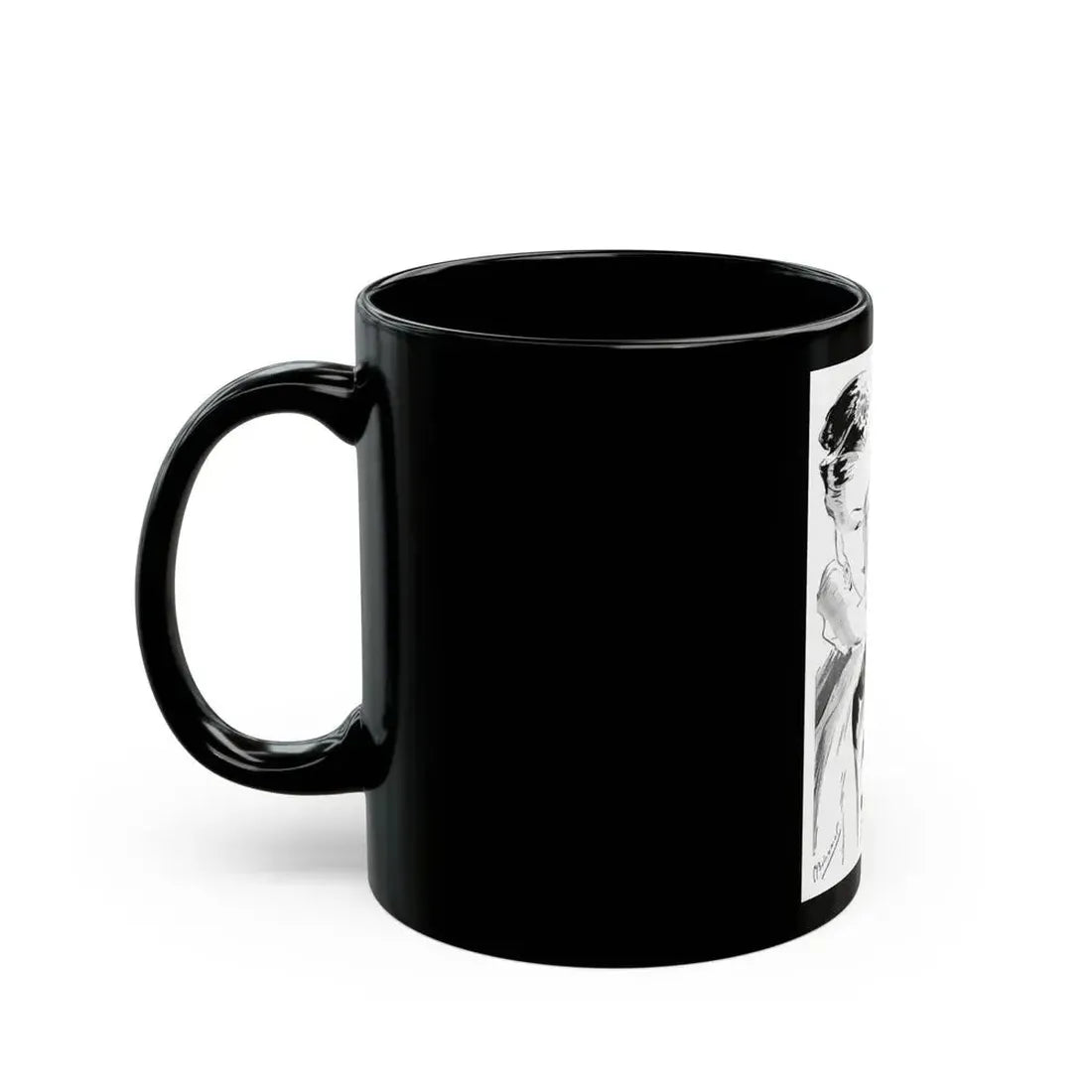 Bourjois Mais Oui advertisement, 1946 - Black Coffee Mug - Go Mug Yourself