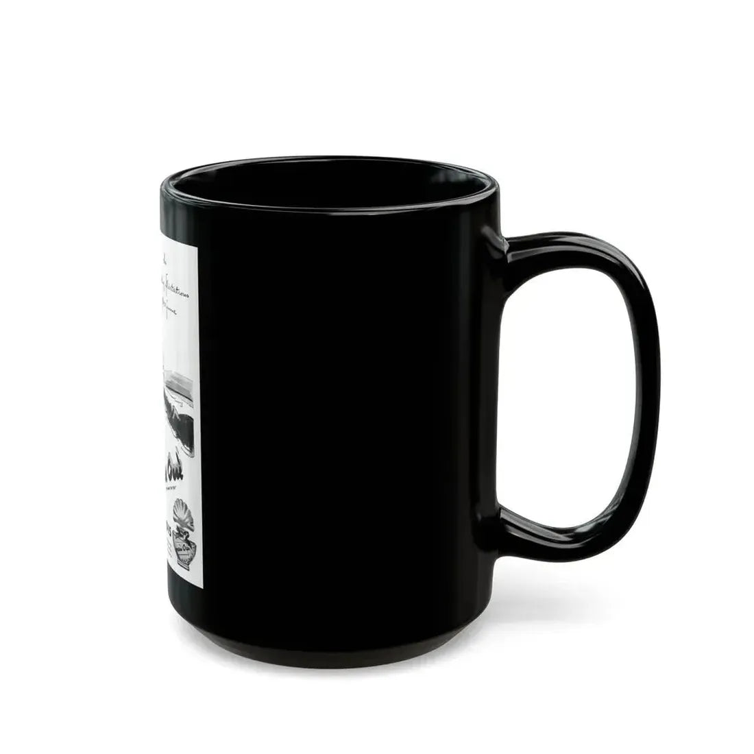 Bourjois Mais Oui advertisement, 1946 - Black Coffee Mug - Go Mug Yourself