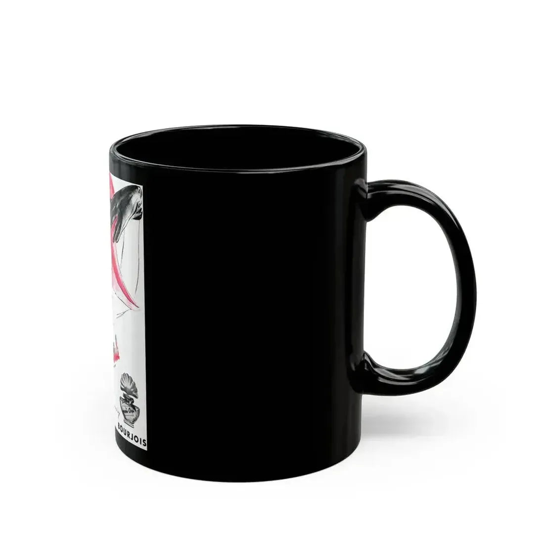 Bourjois Mais Oui advertisement, Cosmopolitan, August 1948 - Black Coffee Mug - Go Mug Yourself