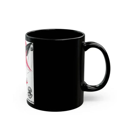 Bourjois Mais Oui advertisement, Cosmopolitan, August 1948 - Black Coffee Mug - Go Mug Yourself