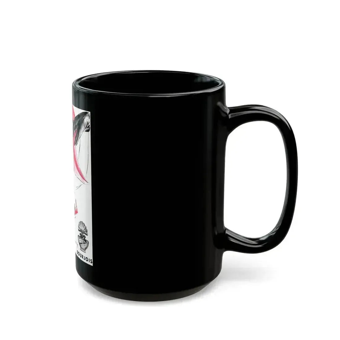 Bourjois Mais Oui advertisement, Cosmopolitan, August 1948 - Black Coffee Mug - Go Mug Yourself