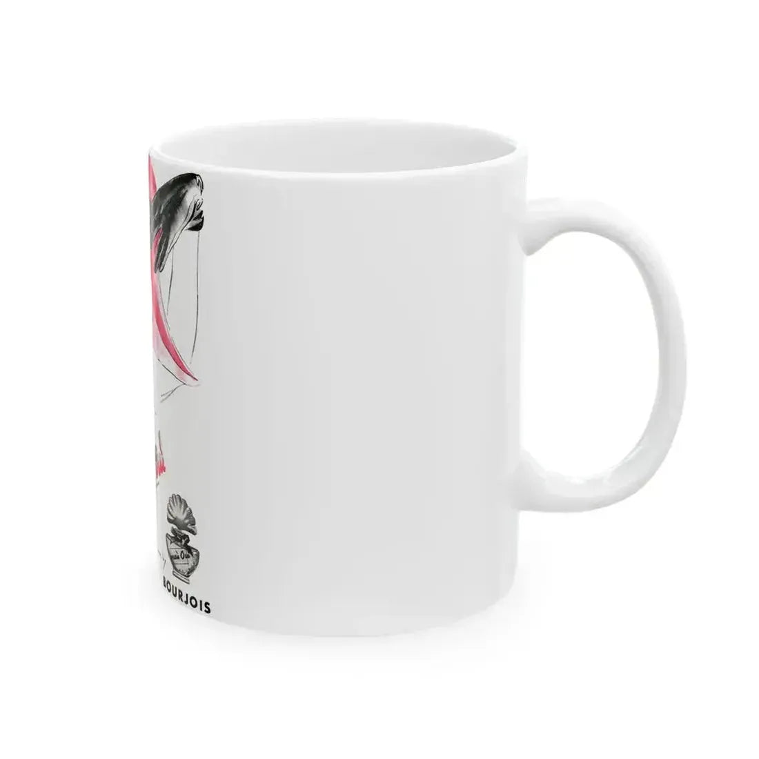 Bourjois Mais Oui advertisement, Cosmopolitan, August 1948 - White Coffee Mug - Go Mug Yourself