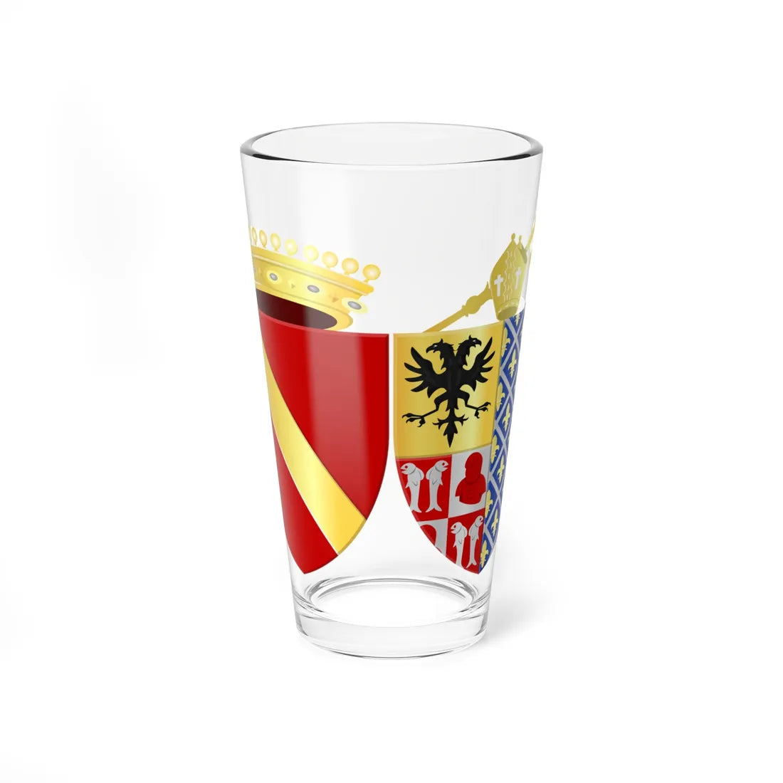 Boussu wapen (Belgium) (Coat of Arms) Pint Glass 16oz 16oz - Go Mug Yourself